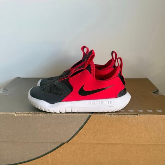 Nike Flex Runner Red/Grey Toddler Sneakers- SZ 9 C - Picture 4 of 10